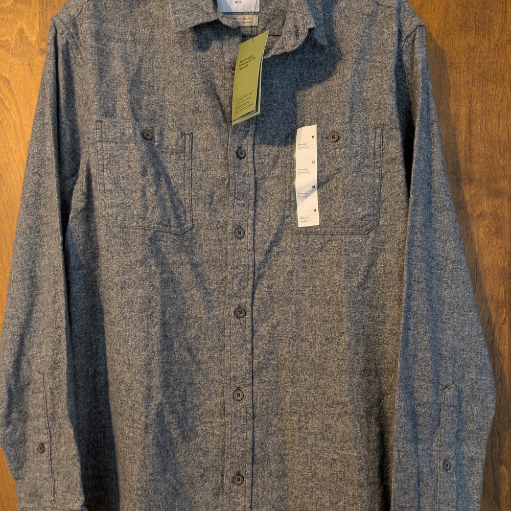 Goodfellow & Co Men's Long-Sleeve Gray Button-Down Shirt